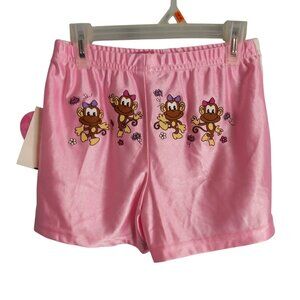 California Concepts Size M Shorts Pink Monkey Print Shiny NEW